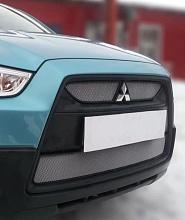 Комплект защитных сеток радиатора верх 2 части,центр и низ для Mitsubishi ASX I Рестайлинг